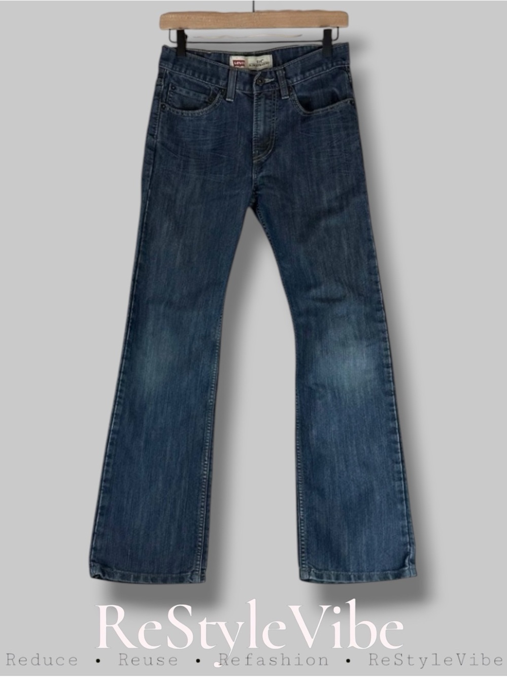 LEVI’S Boys Youth Size 16 28x28 Denim Jeans 514 Slim Straight Fit Red Tab Style